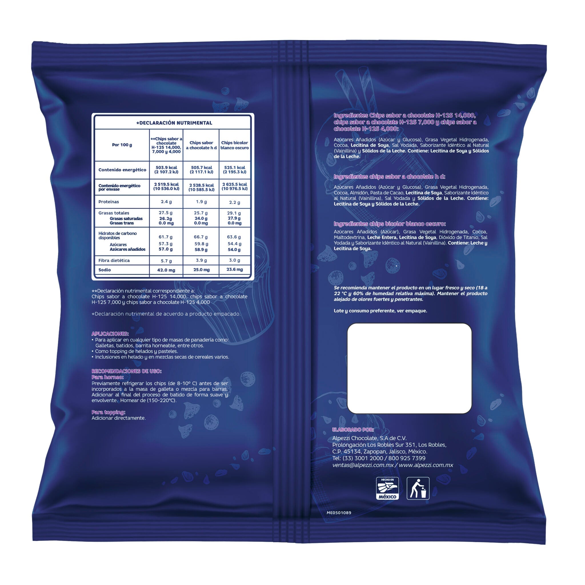 Chispa De Chocolate Horneable Alpezzi 500Gr