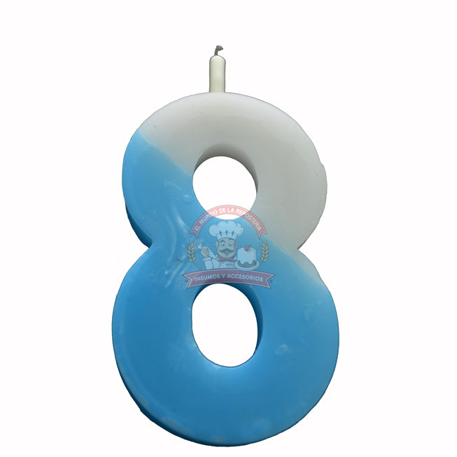 Vela Color Pastel #8 Azul