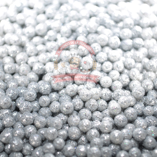 Gragea Diamantada Grande #10 Plata 100gr