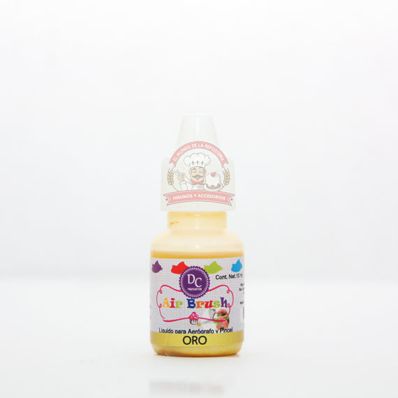 Color Liquido Metalico Gotero 10 Ml Oro