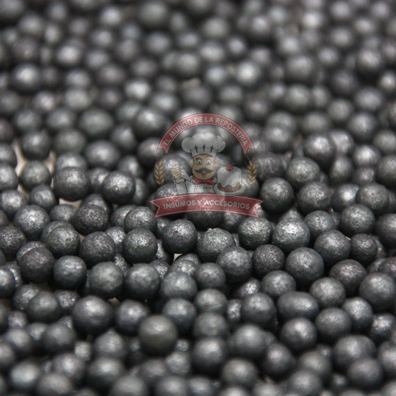 Gragea Perlada Mediana #6 Negra 100gr