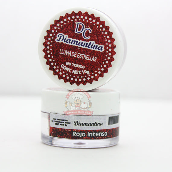 Diamantina 10Gr Color Rojo Intenso