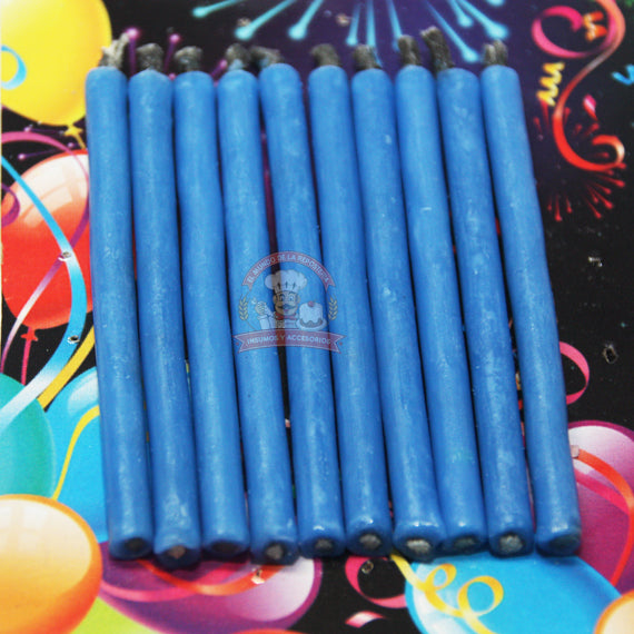 Vela Magica Blister Color Azul 24 Piezas