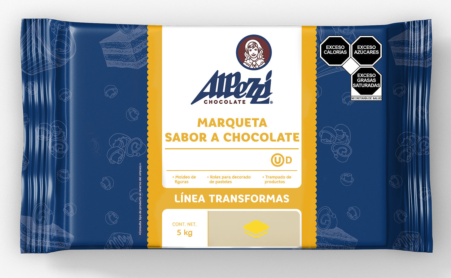 Marqueta De Chocolate Blanco Alpezzi 5Kg