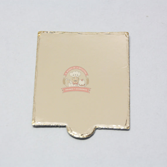 Disco Dorado Con Pestaña 7X9cm