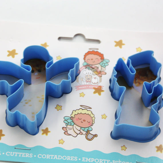 Cortador Angelitos Plastico, 2 Piezas 8cm