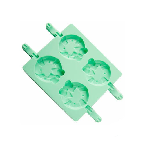 Molde De Silicon Lollipop Corona Navideña 4 Cavidades+ 20 Palitos
