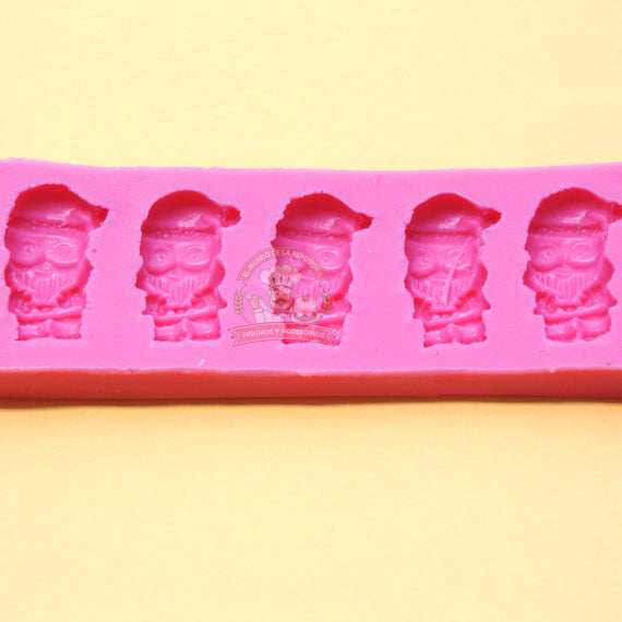 Molde Silicon Santas Mini