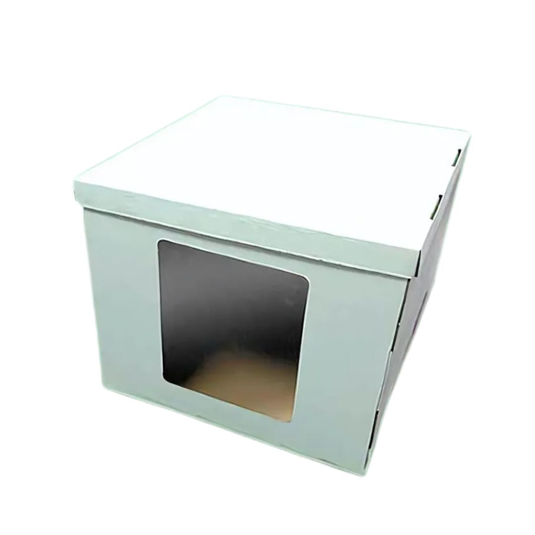 Caja P/ Pastel Blanca Ventana Lateral 26x26x27 cm