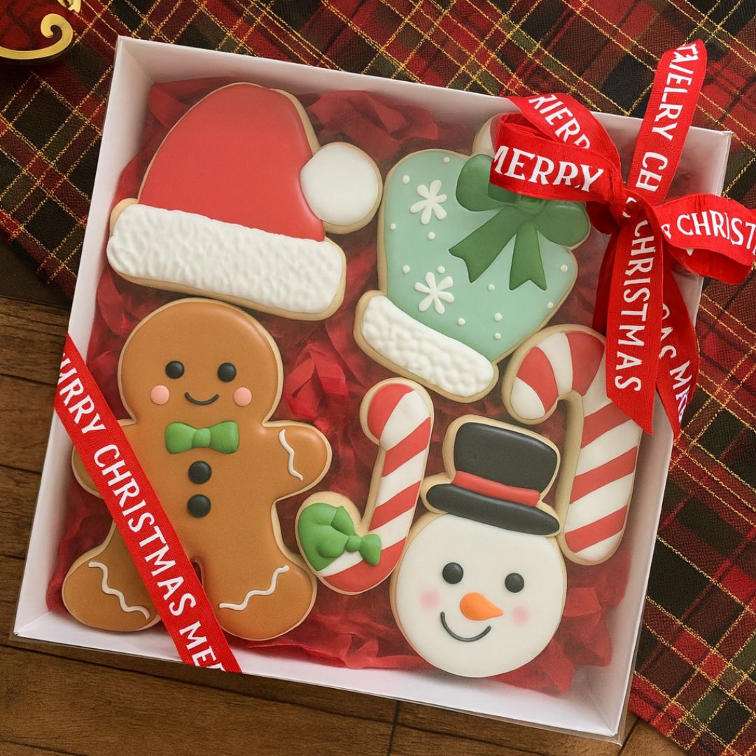 Caja Para Galletas Con Ventana De Acetato 19.3x18x4cm, Pieza.