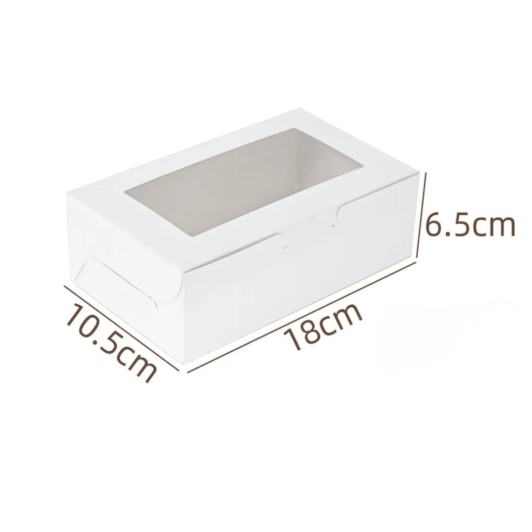 Caja Blanca con Ventana 18x10.5x6.5cm