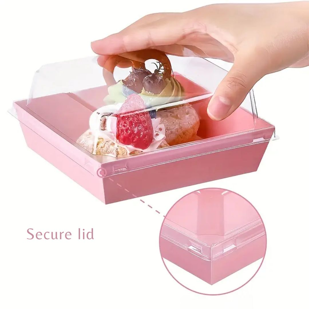 Caja Rosa Con Tapa 14.5x11.5x6cm