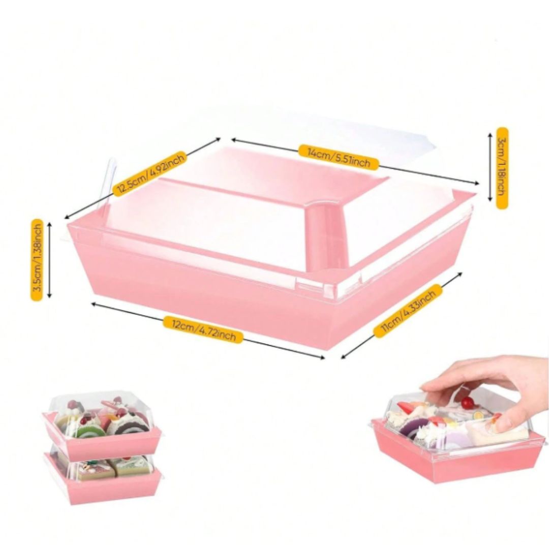 Caja Rosa Con Tapa 14.5x11.5x6cm