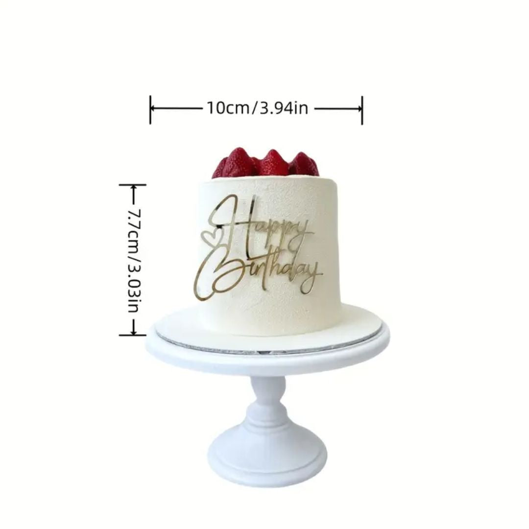 Cake Topper Decorativo "Happy Birthday" Sin Palito, Pieza.