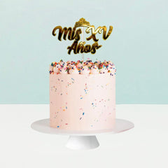 Cake Topper Decorativo "Mis XV Años"