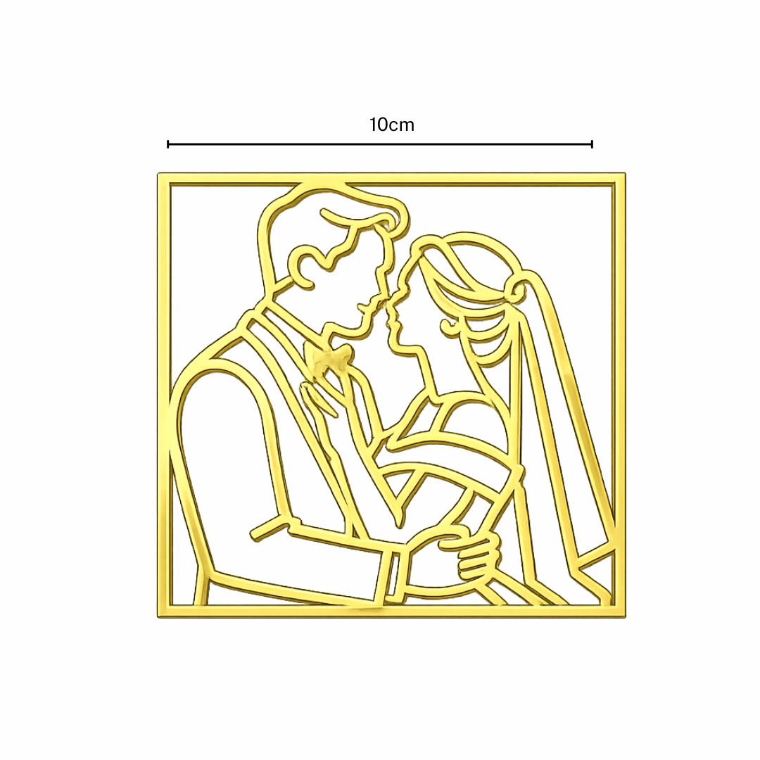 Cake Topper Decorativo Novios Para Boda, Pieza