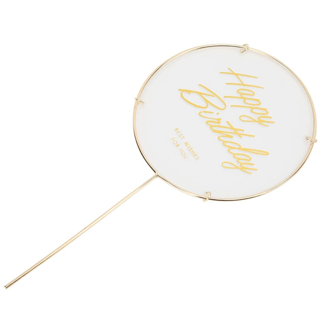 Cake Topper Metalico Happy Birthday