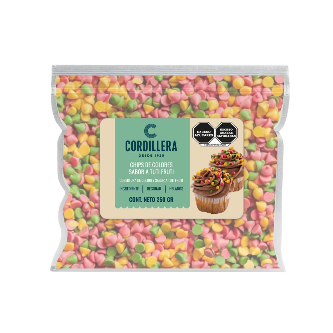 Chips Colores Tutti Fruti Cordillera, 250 gr