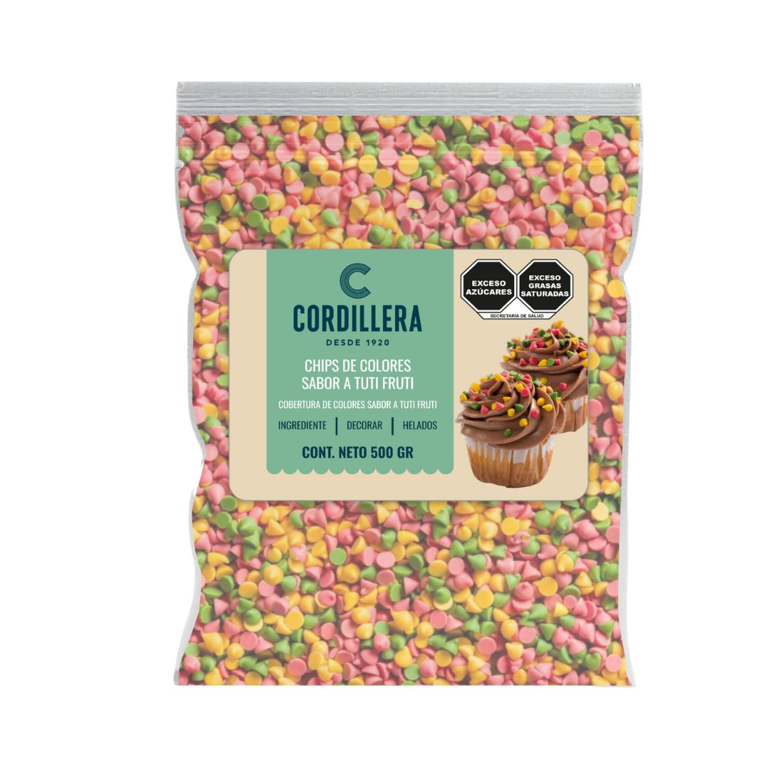 Chips Colores Tutti Fruti Cordillera, 500 gr