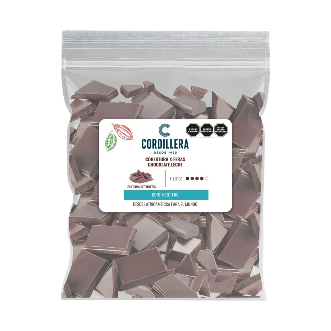 Cobertura X-Feras (Sabor Chocolate Leche) Cordillera, 1 kg