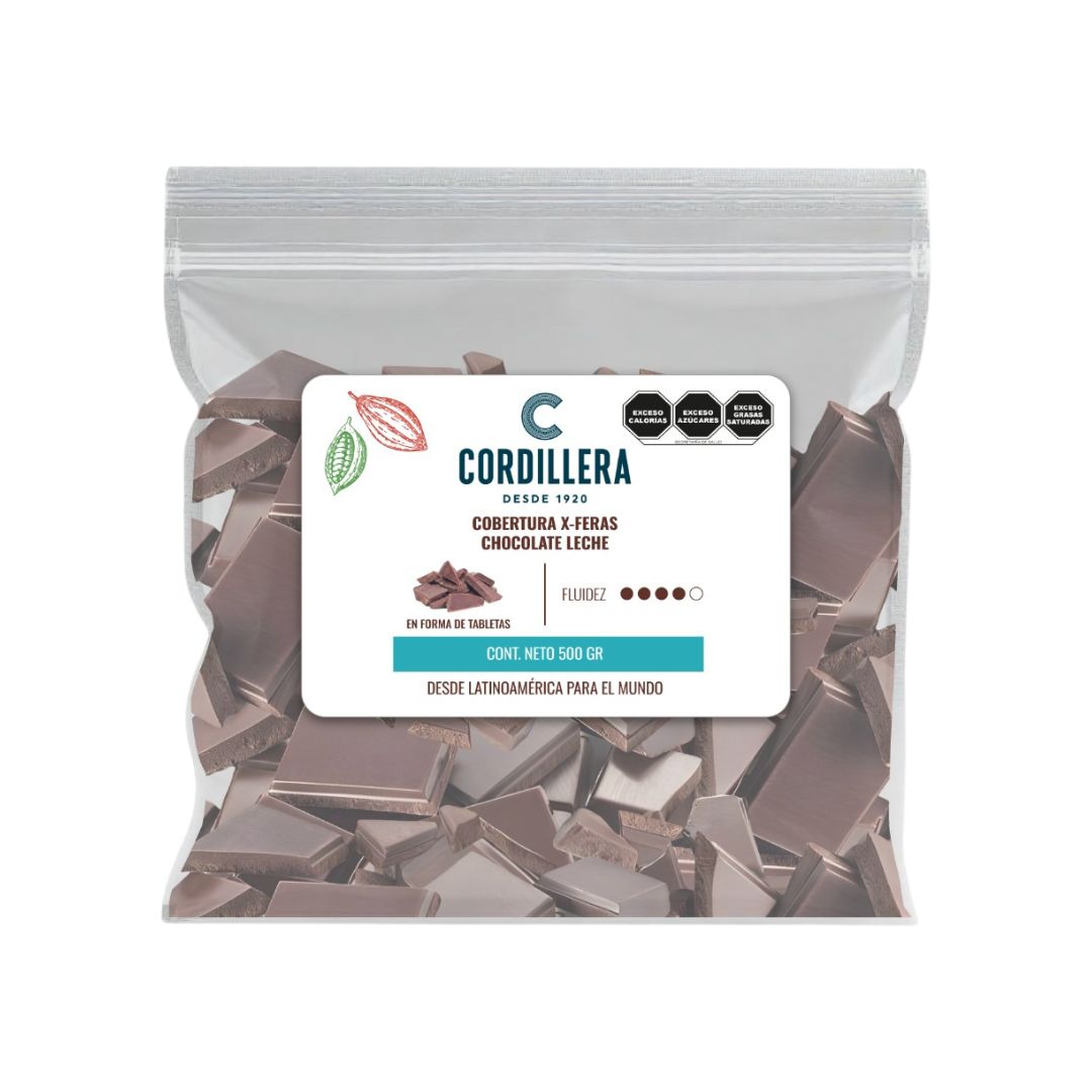 Cobertura X-Feras (Sabor Chocolate Leche) Cordillera, 500 gr