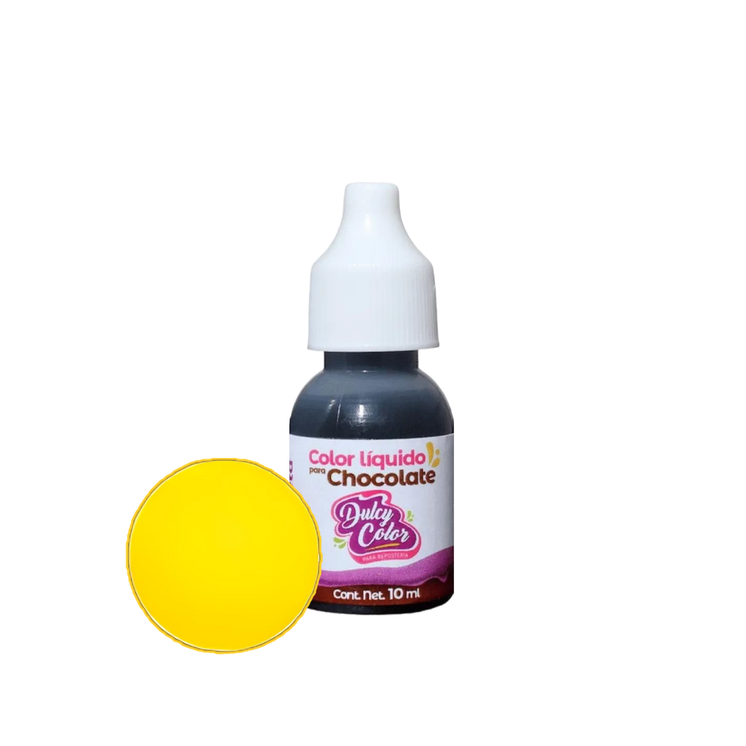 Color Liquido Para Chocolate Gotero 10 Ml Amarillo
