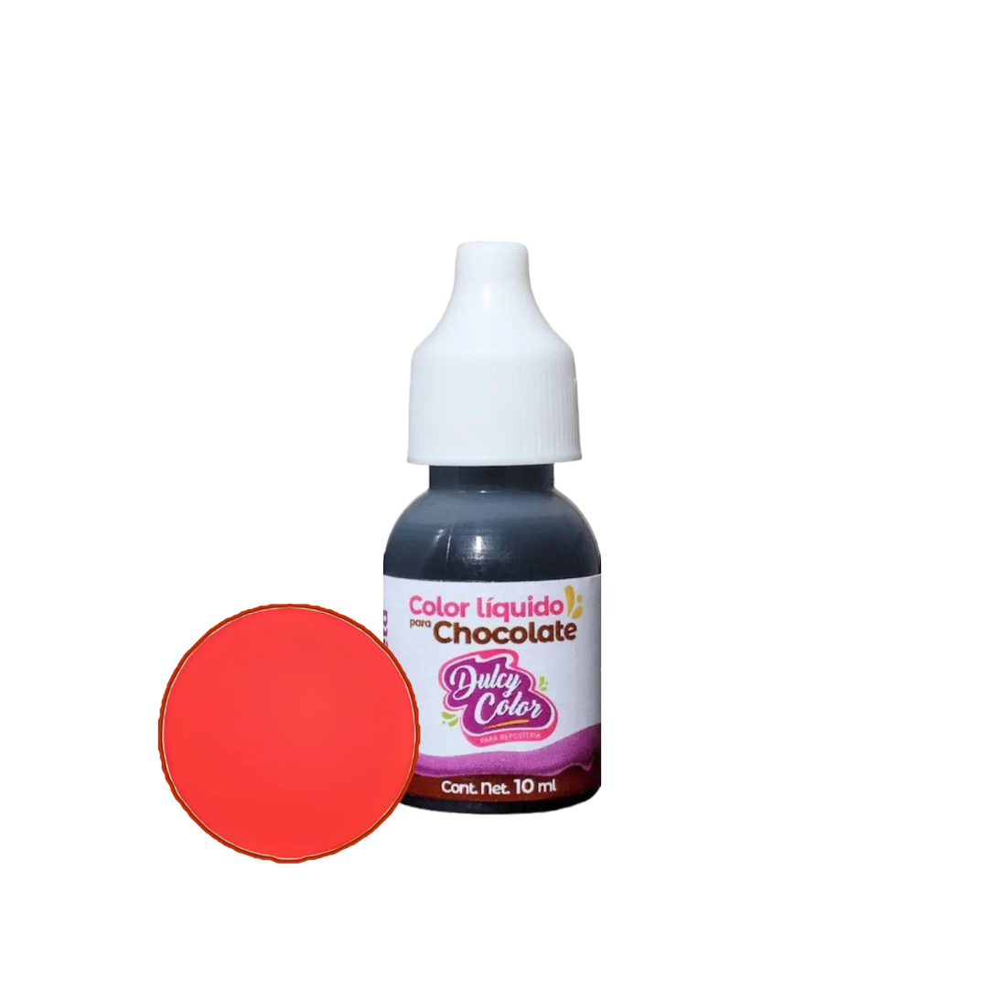 Color Liquido Para Chocolate Gotero 10 Ml Rojo