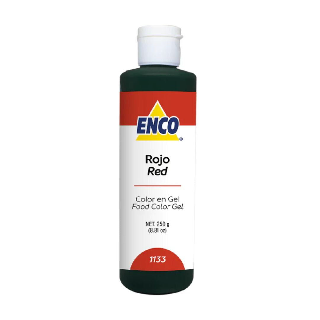 Colorante En Gel Enco Rojo, Bote 250ml