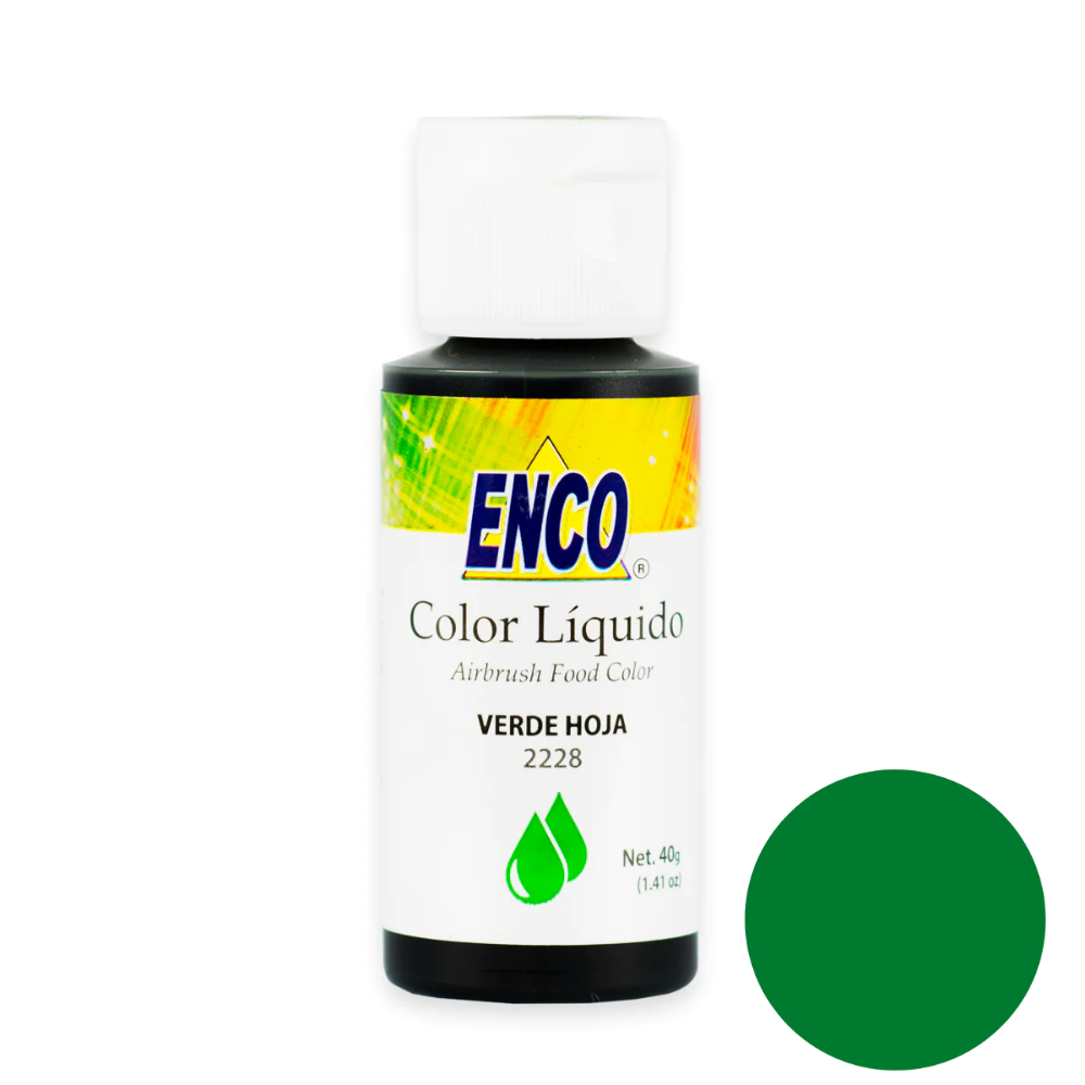 Colorante Enco Verde Hoja Liquido Bote 40GR