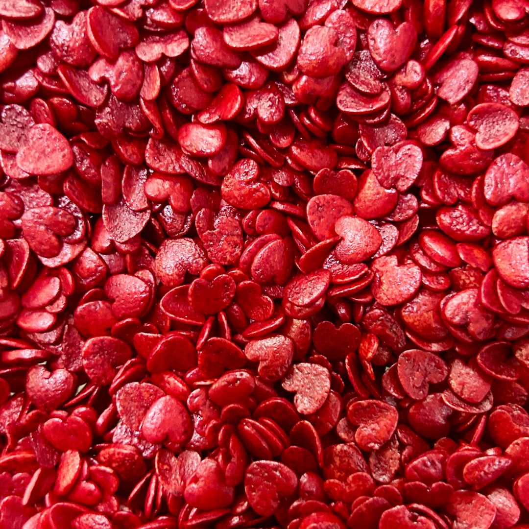 Confeti Metalico Especial Corazon Rojo 50gr