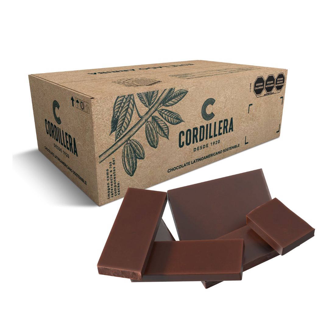 Cordillera Cobertura Sabor Chocolate Semi-Amargo, Caja 10kg.