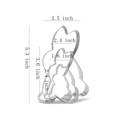 Cortador Conejo AINOX 3 Piezas (4.5x7,8cm)