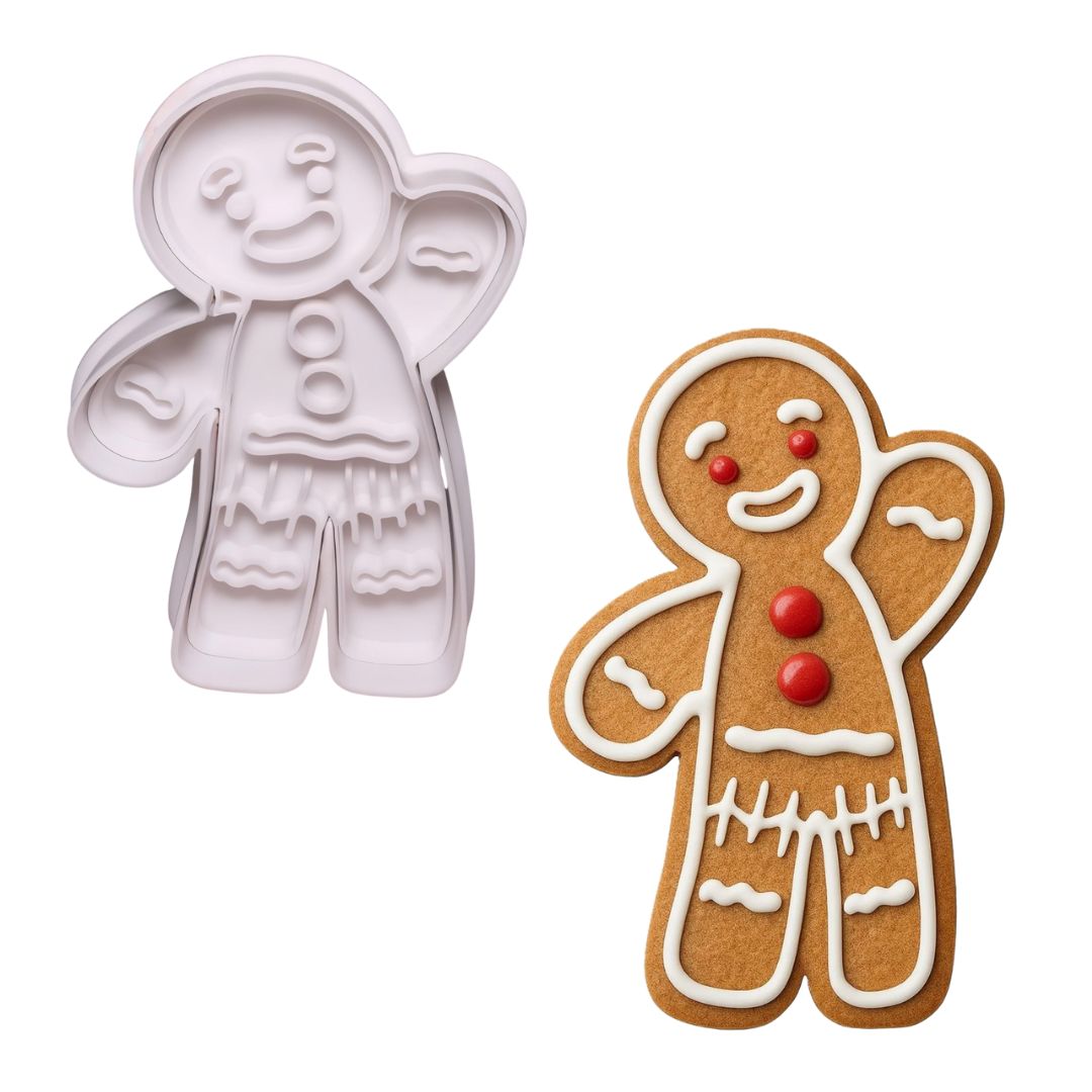 Cortador/Marcador Galleta de Jengibre Saludando