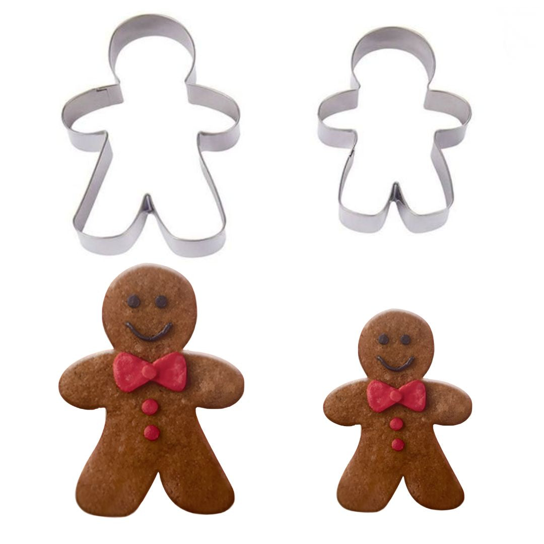 Cortador Metal Muñeco de Jengibre 2 pzas