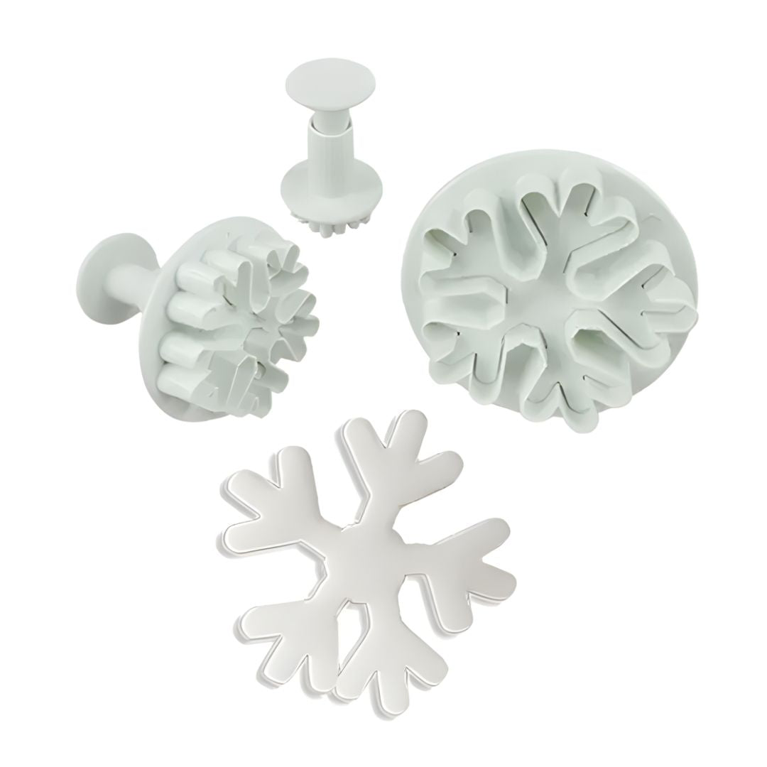 Cortador Eeyector Plastico Copo Nieve, 3 Piezas.