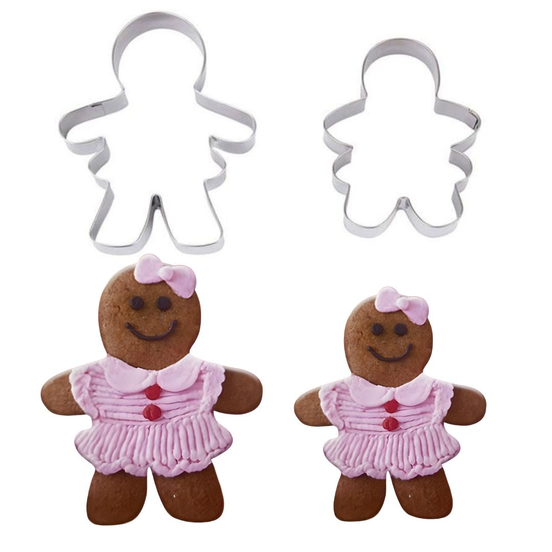 Cortador Metal Muñeco de Jengibre 2 pzas