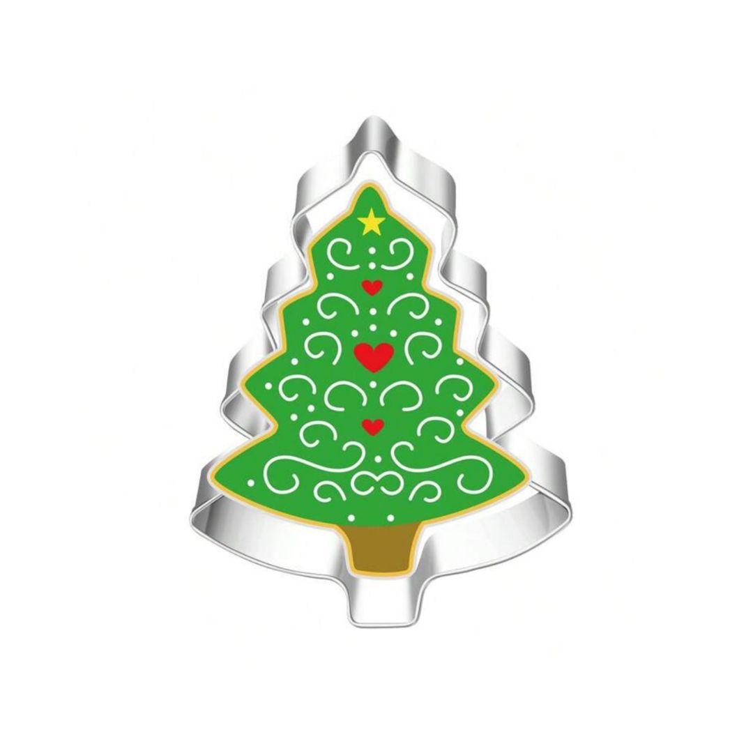 Cortador Para Galleta Forma Arbol De Navidad, Pieza.