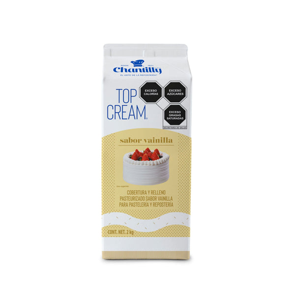 Crema Vegetal Para Batir Top Cream Sabor Vainilla 2Lt