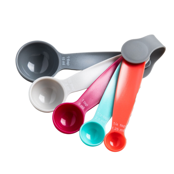 Cucharas Medidoras De Plastico Colores, 5 Piezas