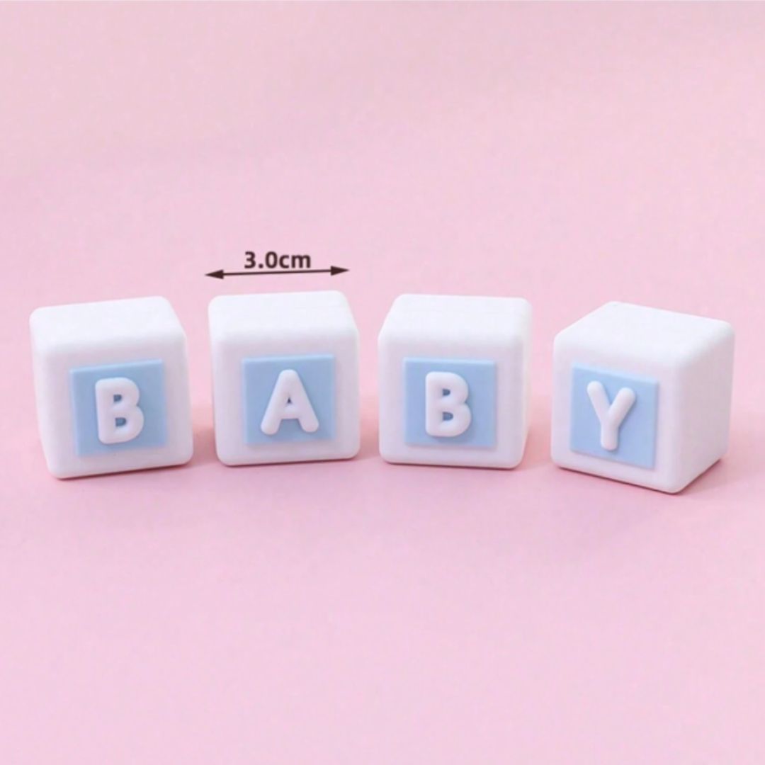 Dados Azul y Rosa "Baby" Decoracion Para Pastel