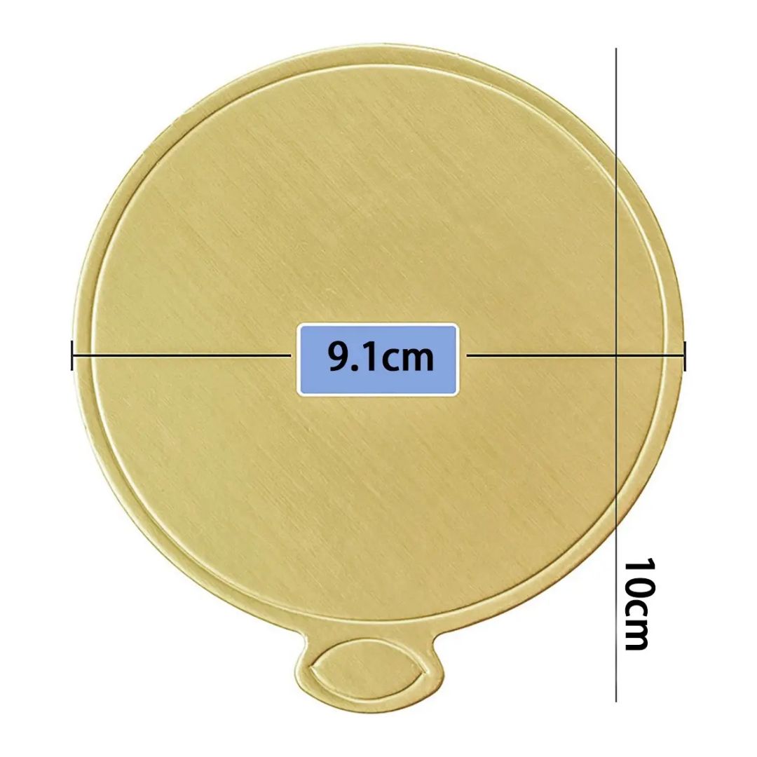 Disco De Cartón Dorado Encerado 10 Cm
