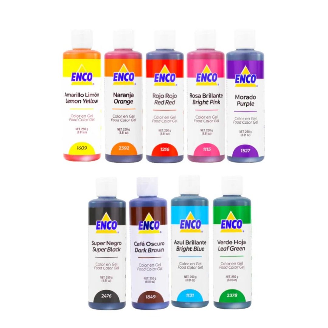 Enco Kit 9 Colores Basicos Bote 250ml.