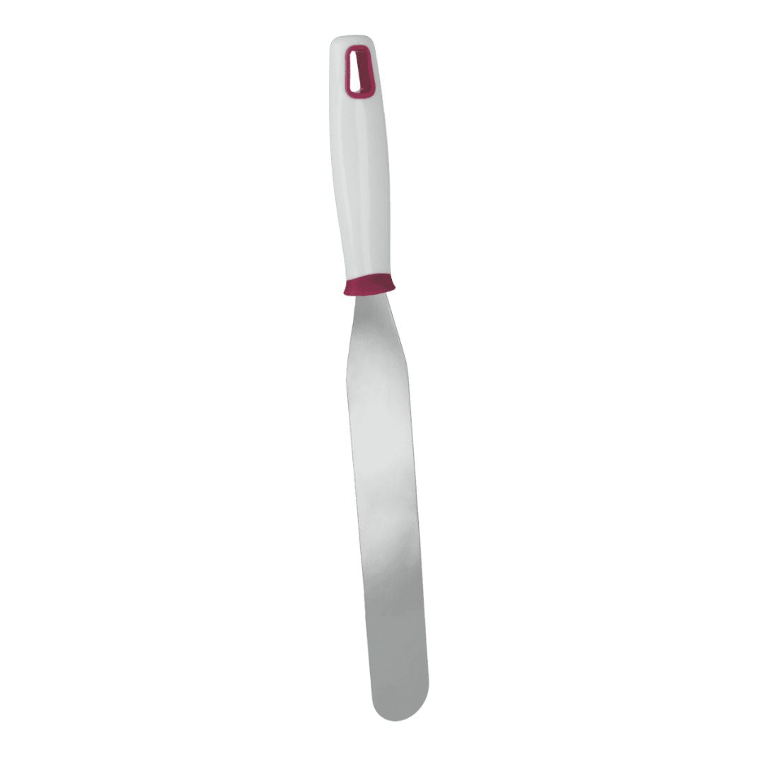 Espatula Acero Inoxidable Morada con Blanco 36 cm Metaltex