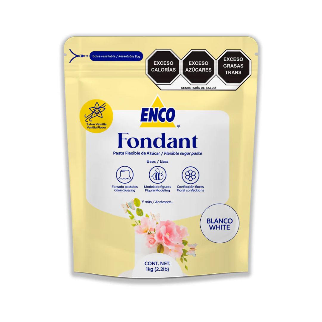 Fondant Blanco Marca Enco 1 Kg