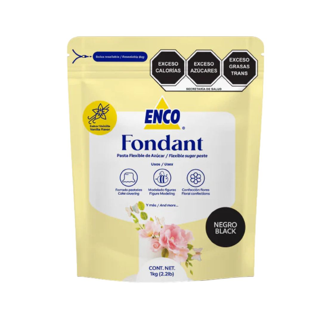 Fondant Negro Marca Enco 1 kg