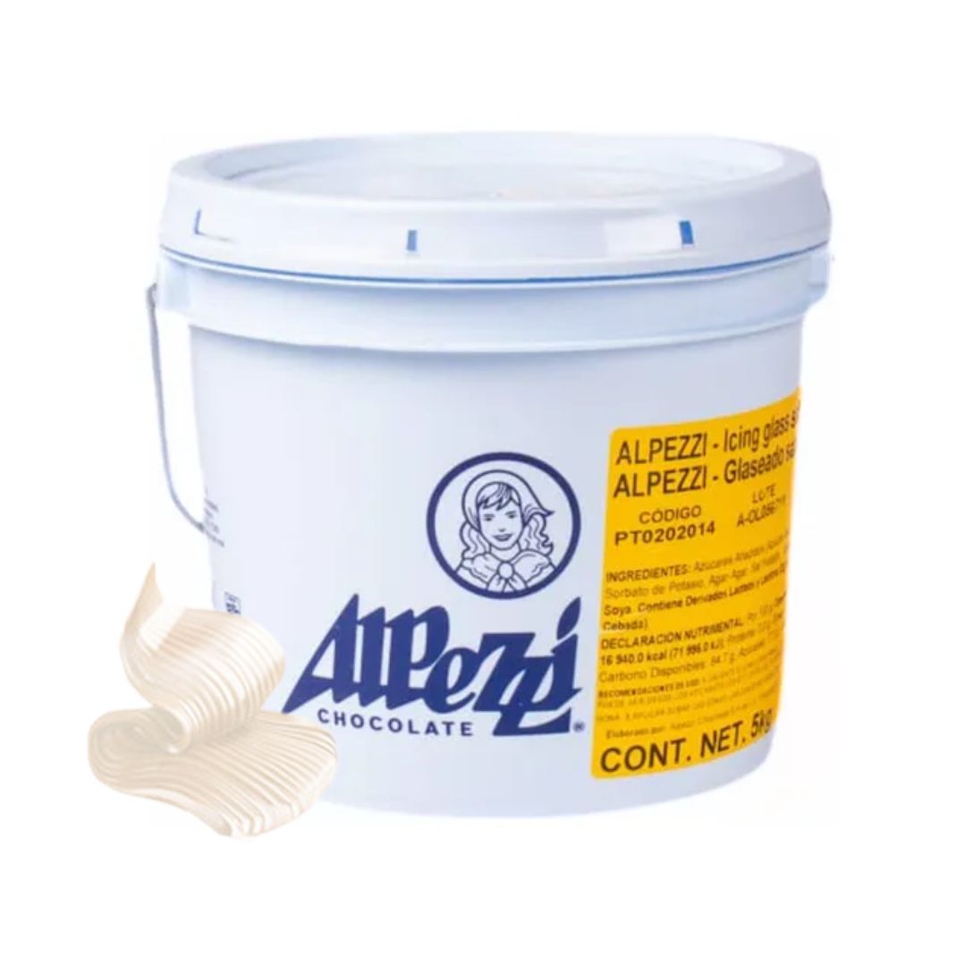 Glaseado Icing Sabor Vainilla Alpezzi, Cubeta 5 kg.