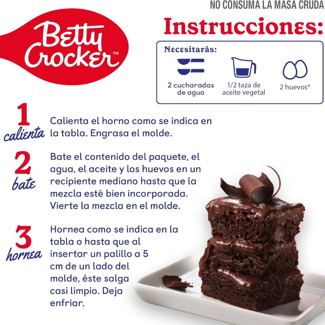 Harina para Brownie Fudge Betty Crocker 432gr