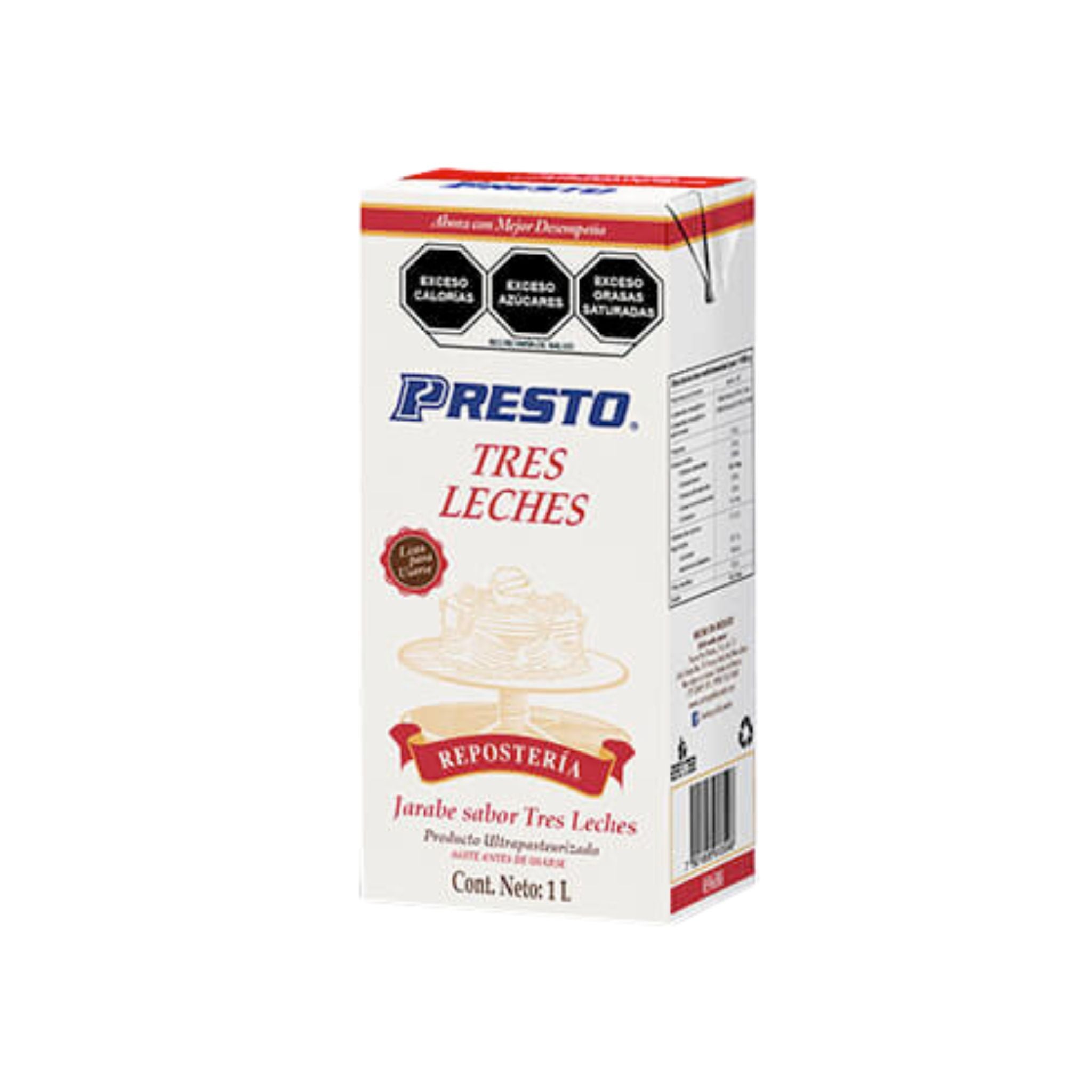 Jarabe Sabor De Tres Leches Presto 1Lt