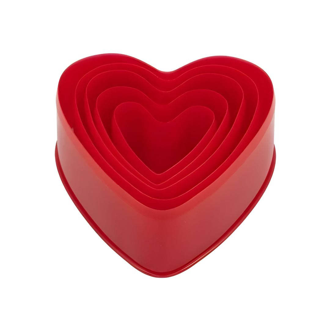 Juego Cortador Galleta Corazon 5 Pzs