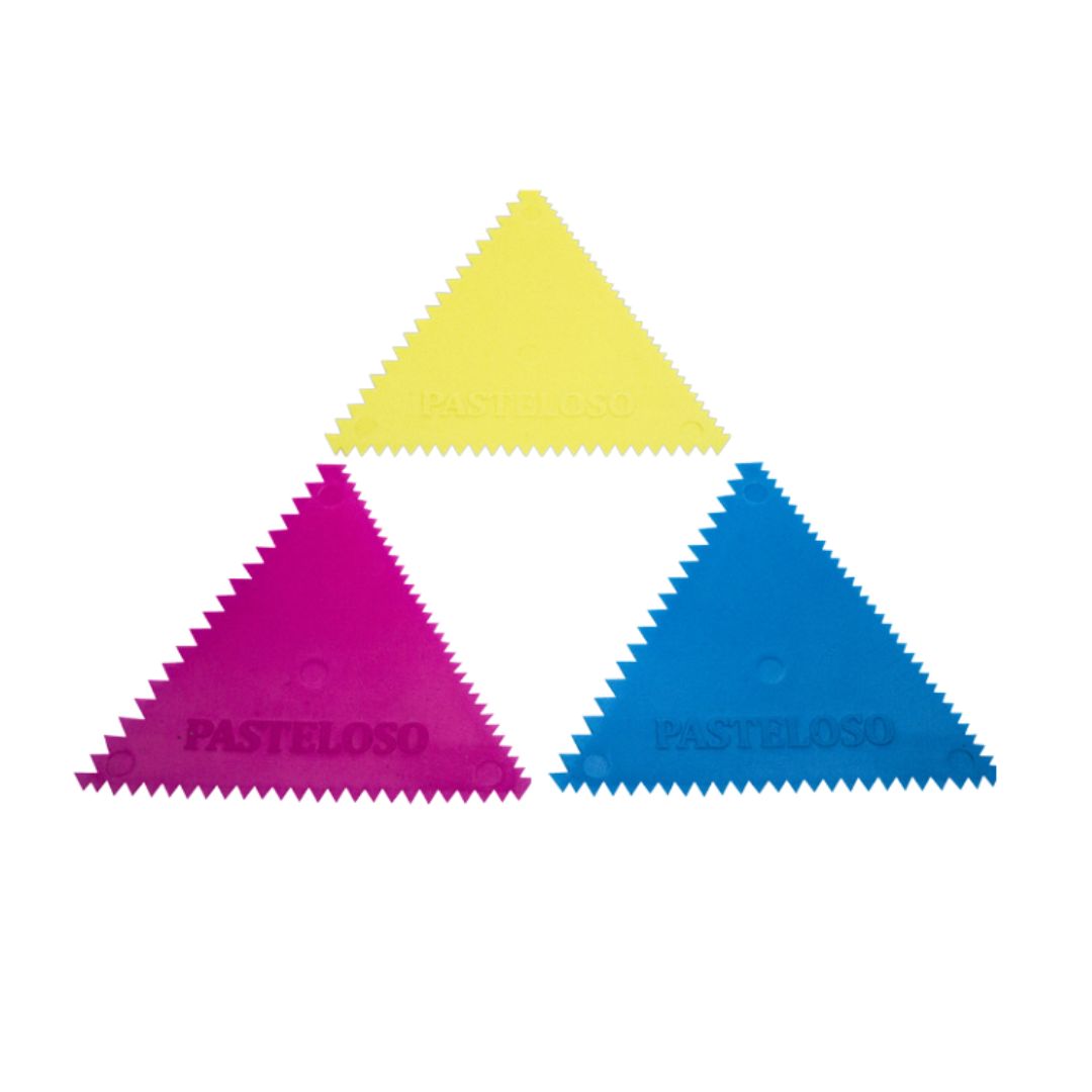 Set de 3 raspas en forma de triangulo